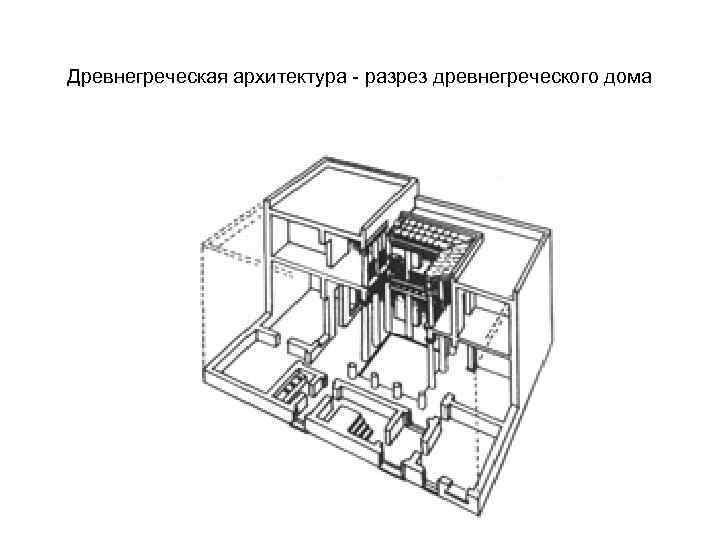 Древнегреческая архитектура - разрез древнегреческого дома 