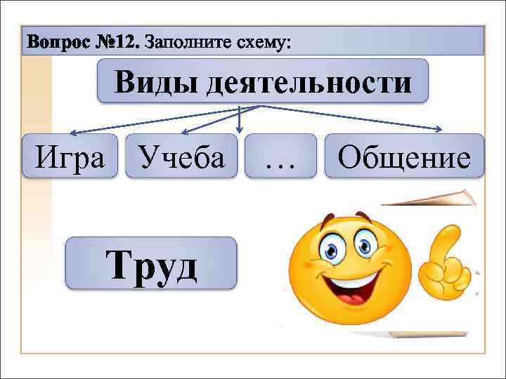 Деятельность 6 класс обществознание ответы. Викторина по обществознанию. Заполните схему виды деятельности. Обществознание викторина. Заполните схему виды деятельности игра.