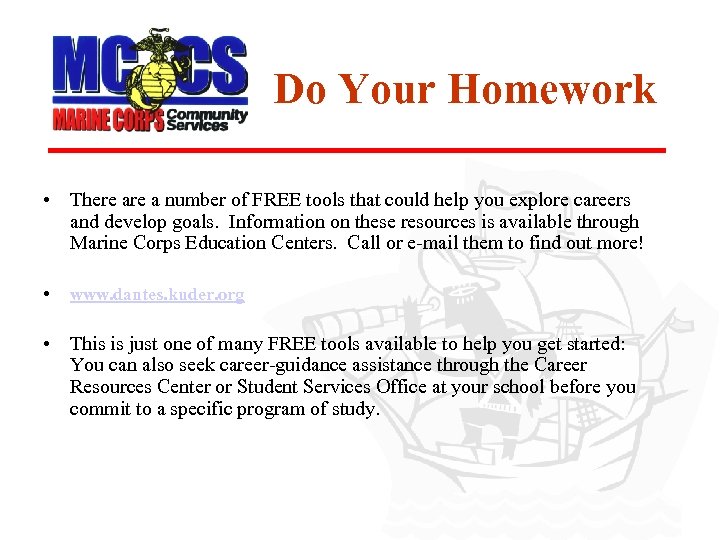 Do Your Homework • There a number of FREE tools that could help you