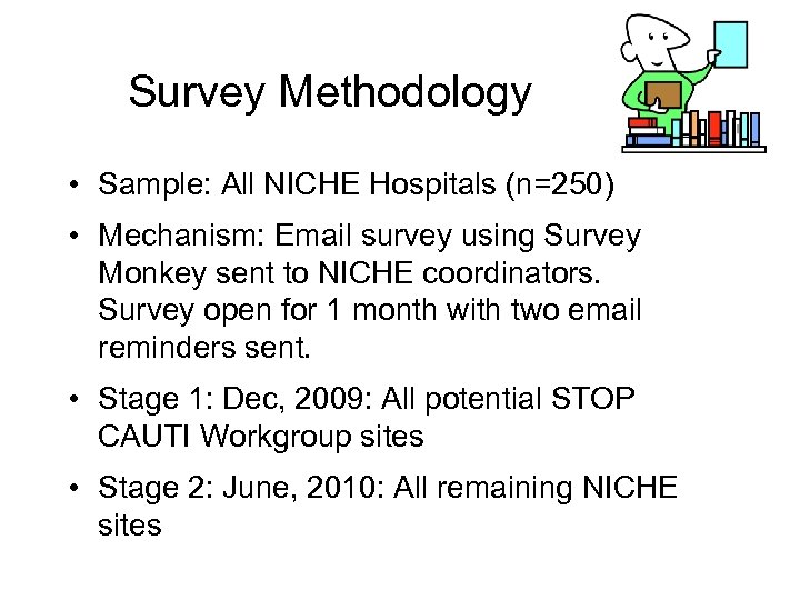 Survey Methodology • Sample: All NICHE Hospitals (n=250) • Mechanism: Email survey using Survey