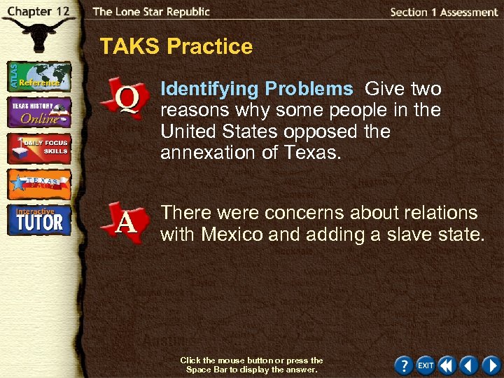 TAKS Practice Identifying Problems Give two reasons why some people in the United States