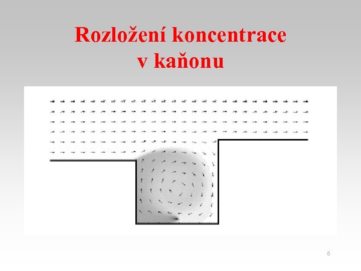 Rozložení koncentrace v kaňonu 6 