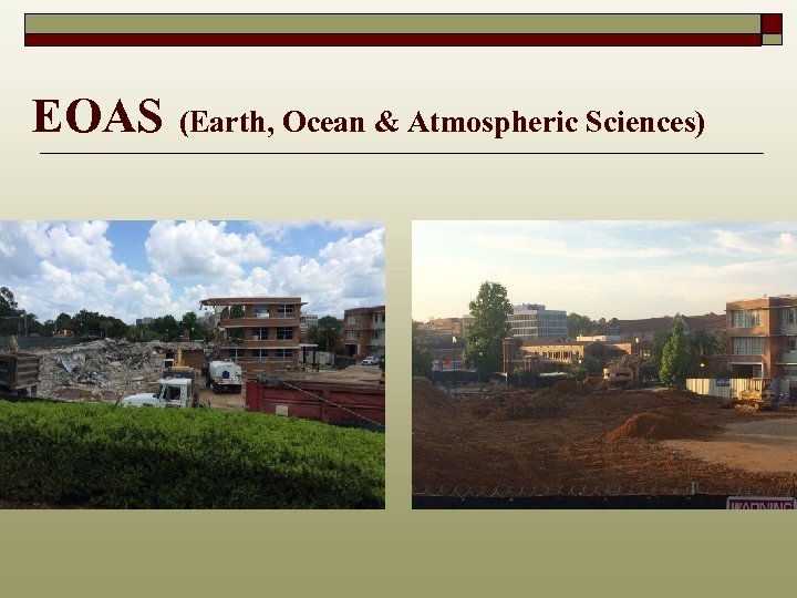 EOAS (Earth, Ocean & Atmospheric Sciences) 