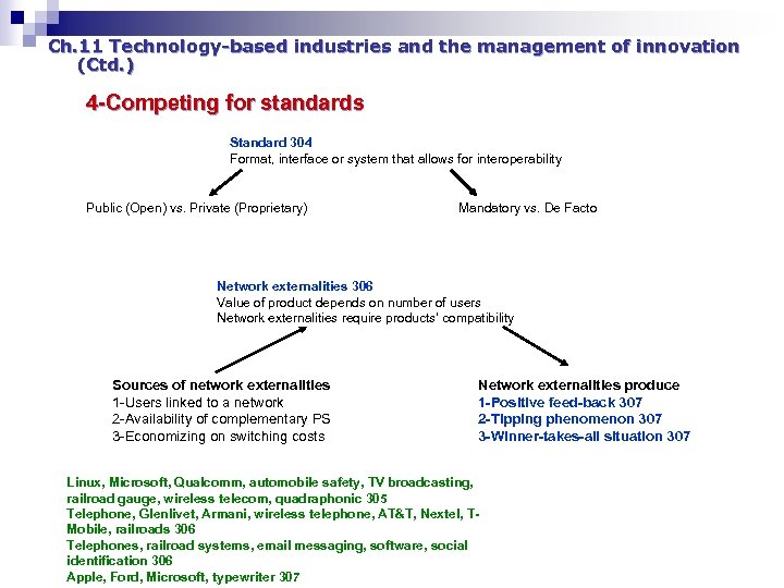 Ch. 11 Technology-based industries and the management of innovation (Ctd. ) 4 -Competing for