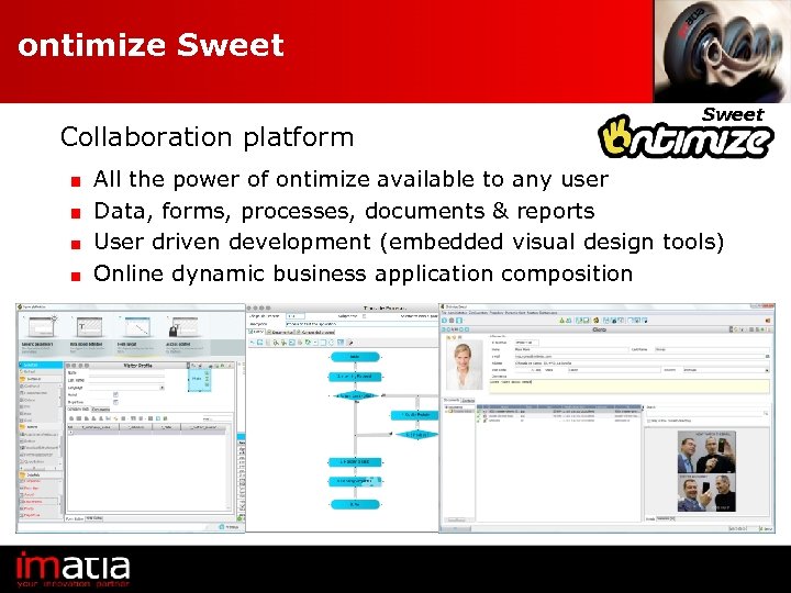 ontimize Sweet Collaboration platform Sweet All the power of ontimize available to any user