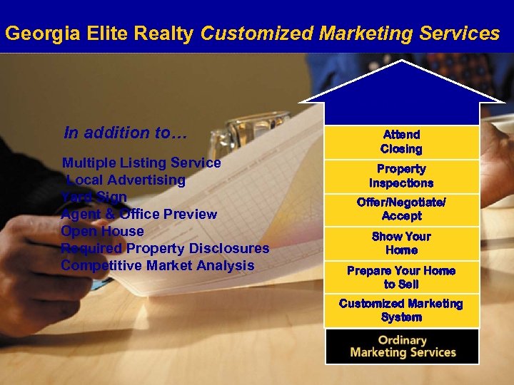 Georgia Elite Realty Customized Marketing Services Moving Services In addition to… Multiple Listing Service