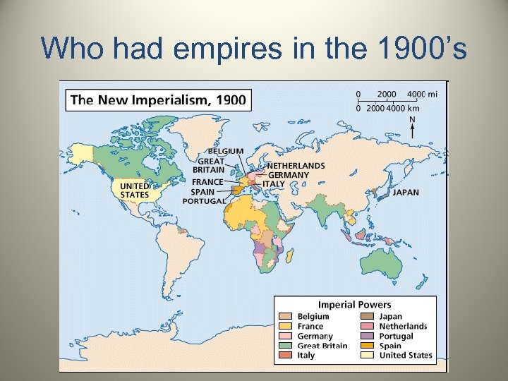 Who had empires in the 1900’s 