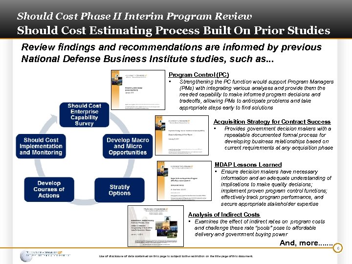 Should Cost Phase II Interim Program Review Should Cost Estimating Process Built On Prior