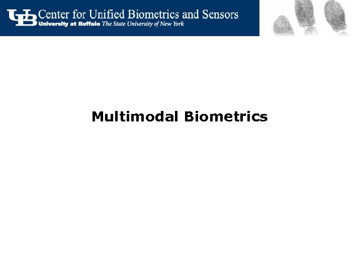 Multimodal Biometrics 