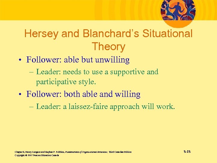 Hersey and Blanchard’s Situational Theory • Follower: able but unwilling – Leader: needs to