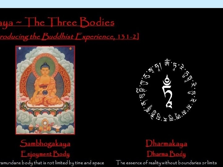 The Trikāya doctrine Image (Three bodies: 三身 Chinese: Sānshēn, Japanese: sanjin) 