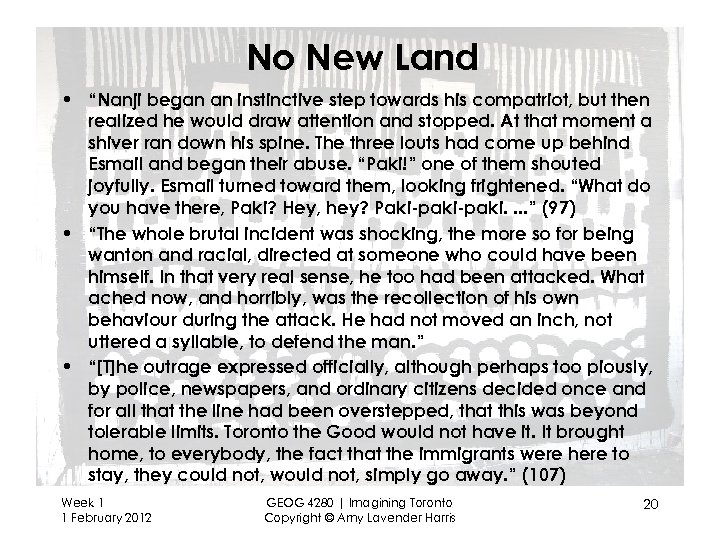 No New Land • “Nanji began an instinctive step towards his compatriot, but then