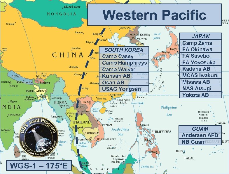 Western Pacific SOUTH KOREA Camp Casey Camp Humphreys Camp Walker Kunsan AB Osan AB