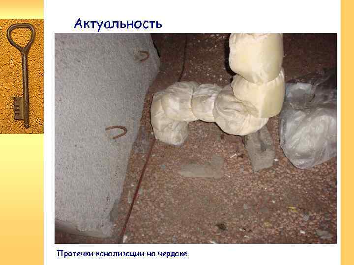 Актуальность Протечки канализации на чердаке 