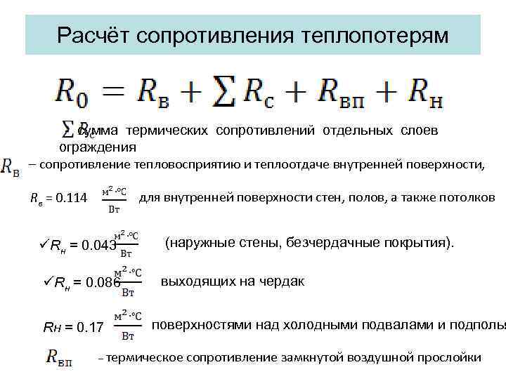 Расчет теплового сопротивления радиатора