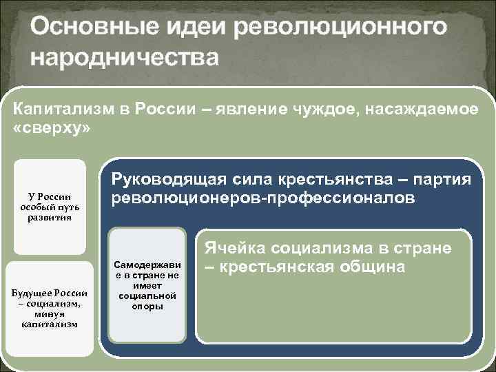 Основное положение революционного народничества. Основные идеи революционного народничества. Основные идеи революционных народников. Основные идеи революционного движения. Основные идеи народничества при Александре 2.