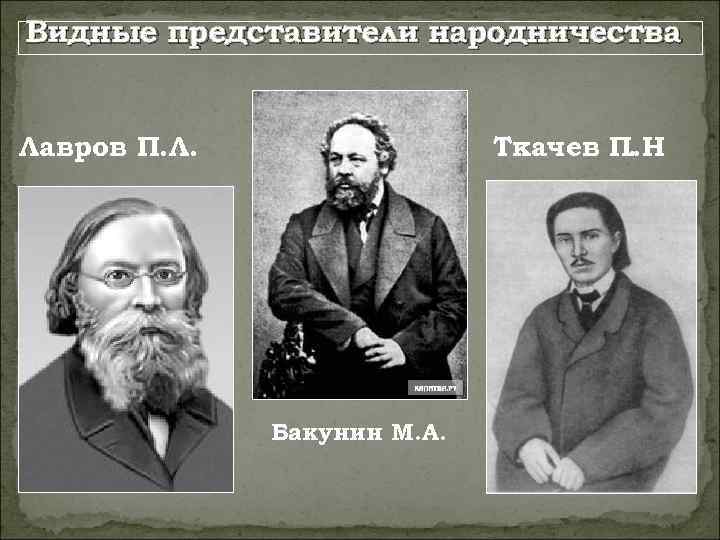 Основоположники народничества. Бакунин Михаил Лавров Ткачев. Петр Лавров народничество. Идеологи народничества Бакунин Лавров ткачёв. Народники (м.а.Бакунин, п.л.Лавров, п.н.Ткачев).