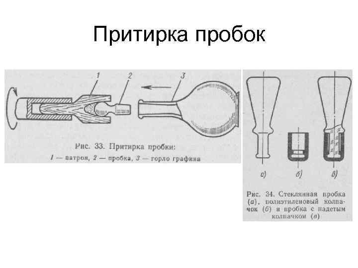 Притирка пробок 