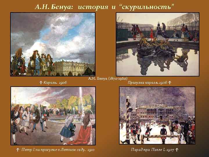 А. Н. Бенуа: история и “скурильность” ↑ Король. 1906 А. Н. Бенуа (1870 -1960)