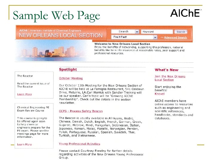 Sample Web Page 