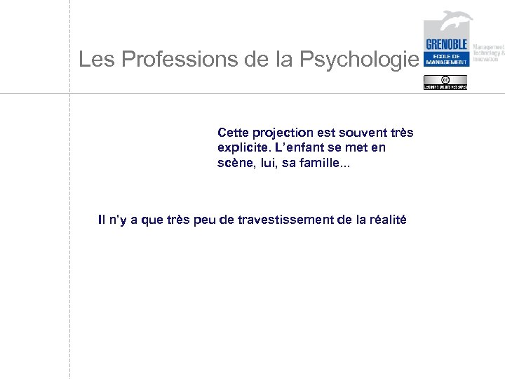 Les Professions de la Psychologie Cette projection est souvent très explicite. L’enfant se met
