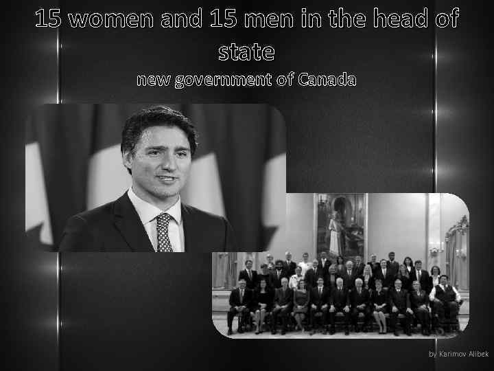 15 women and 15 men in the head of state new government of Canada