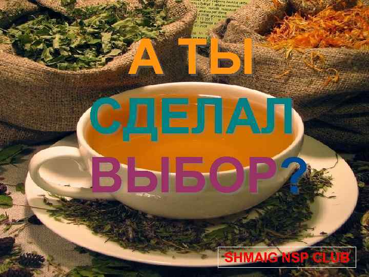 А ТЫ СДЕЛАЛ ВЫБОР? SHMAIG NSP CLUB 