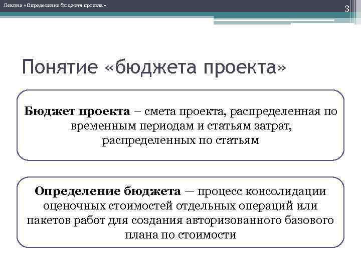 Описание бюджета проекта