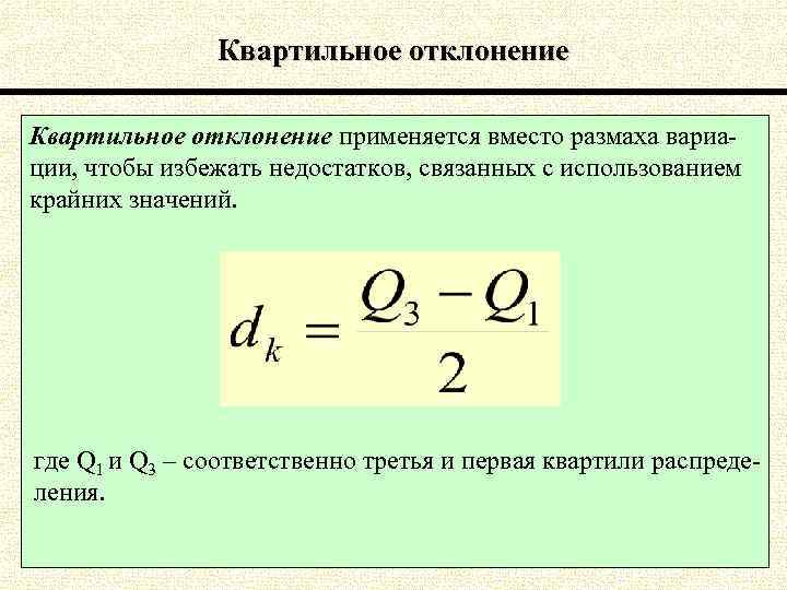 Размах отклонения