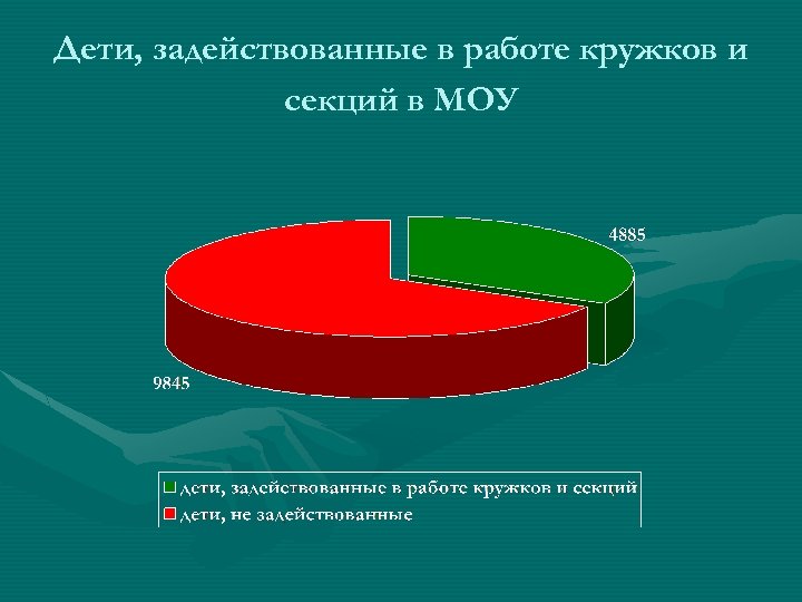 Дети, задействованные в работе кружков и секций в МОУ 