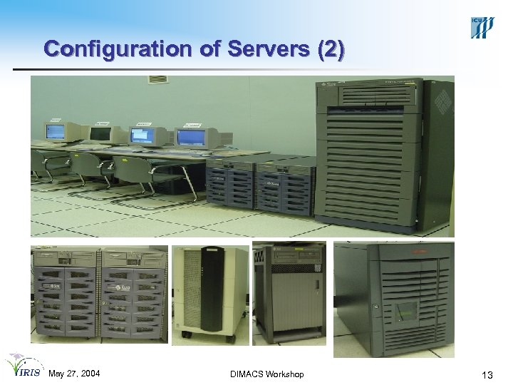 Configuration of Servers (2) May 27, 2004 DIMACS Workshop 13 
