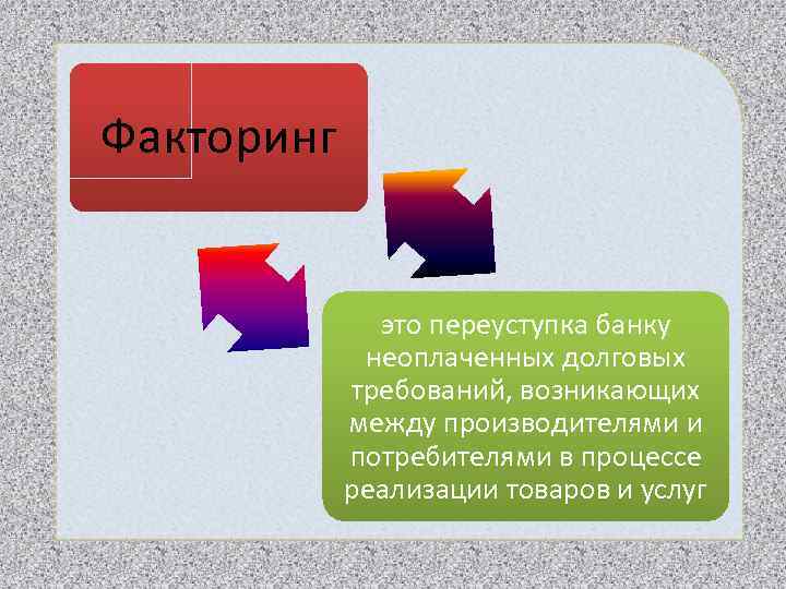 Возникнуть требование. Переуступка банку неоплаченных долговых требований. Факторинг для потребителя. Факторинг банк. Слайд факторинг в банке.