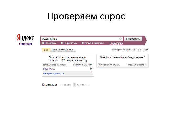 Проверяем спрос 