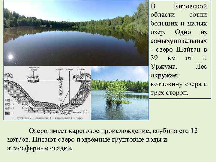 В Кировской области сотни больших и малых озер. Одно из самых никальных у -