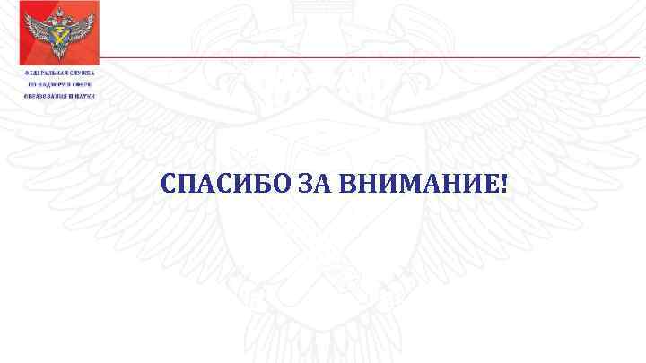 СПАСИБО ЗА ВНИМАНИЕ! 