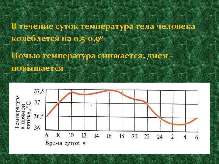 Самая низкая температура в сутках