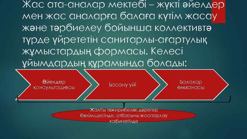 Жас ата-аналар мектебі – жүкті әйелдер мен жас аналарға балаға күтім жасау және тәрбиелеу