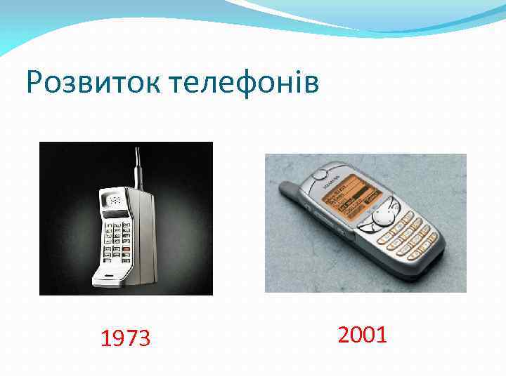 Розвиток телефонів 1973 2001 