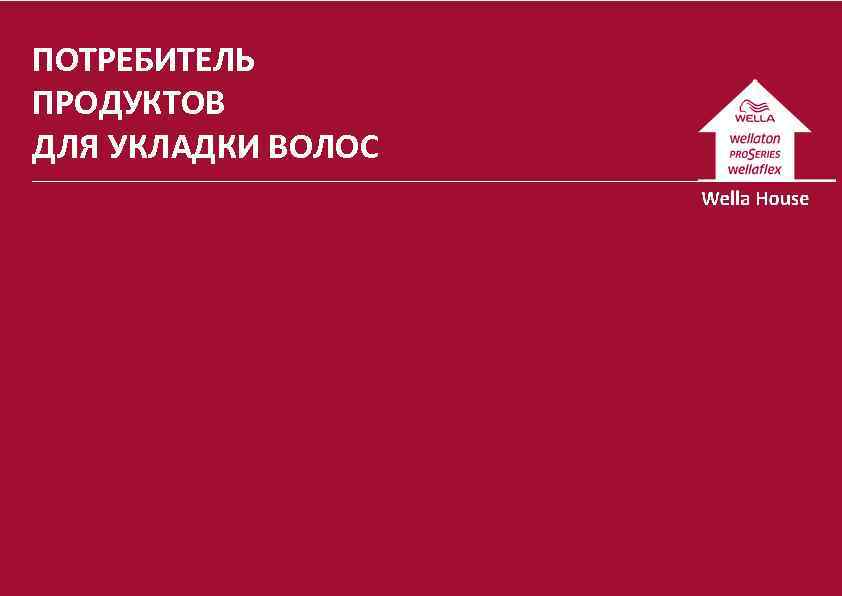 ПОТРЕБИТЕЛЬ ПРОДУКТОВ ДЛЯ УКЛАДКИ ВОЛОС 