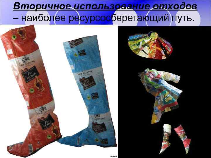 Вторичное использование отходов – наиболее ресурсосберегающий путь. 