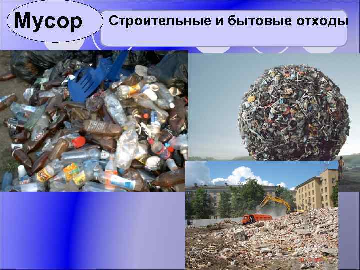 Мусор Строительные и бытовые отходы 