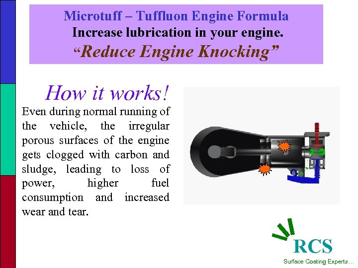 Microtuff – Tuffluon Engine Formula Increase lubrication in your engine. “Reduce Engine Knocking” How