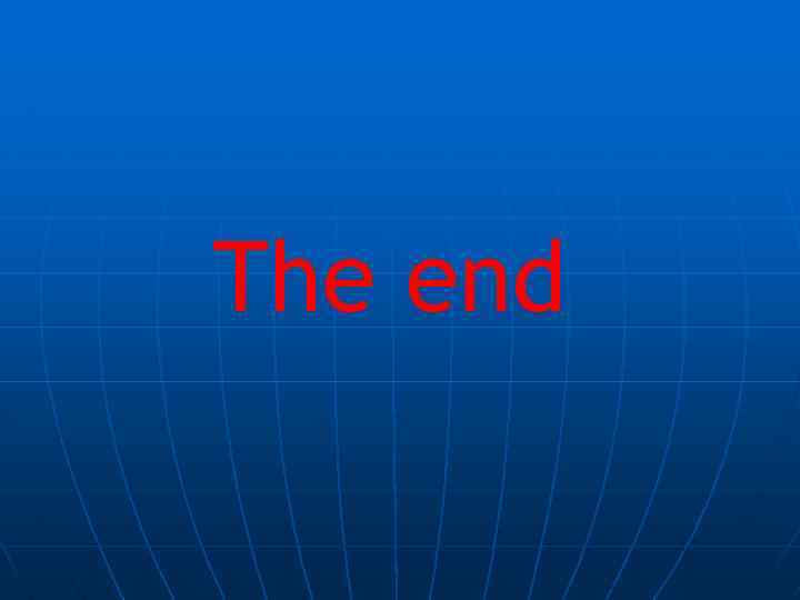 The end 