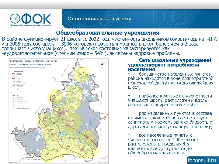 Общеобразовательные учреждения В районе функционирует 21 школа (с 2002 года численность школьников сократилась на