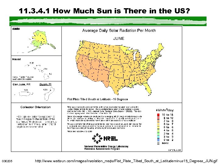 11. 3. 4. 1 How Much Sun is There in the US? 030205 http: