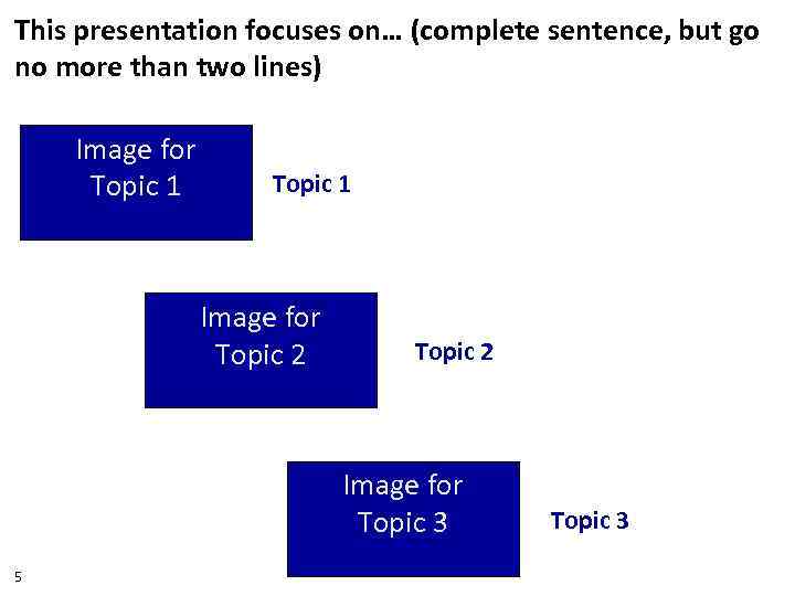 This presentation focuses on… (complete sentence, but go no more than two lines) Image