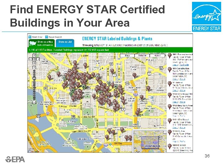Find ENERGY STAR Certified Buildings in Your Area 36 