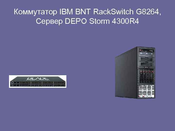 Коммутатор IBM BNT Rack. Switch G 8264, Сервер DEPO Storm 4300 R 4 