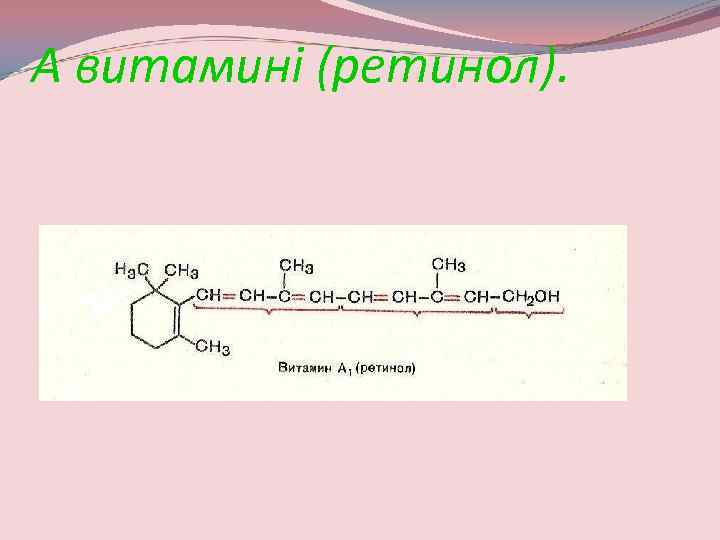 А витамині (ретинол). 