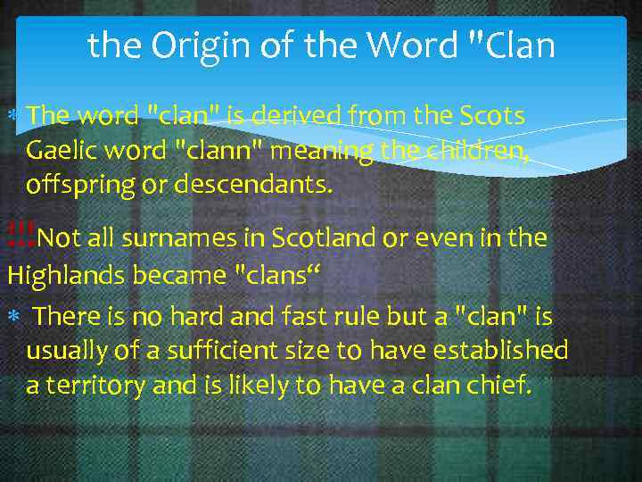 the Origin of the Word 